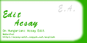 edit acsay business card